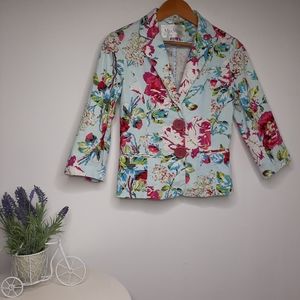 MaxMara, floral blazer, like new, size 2